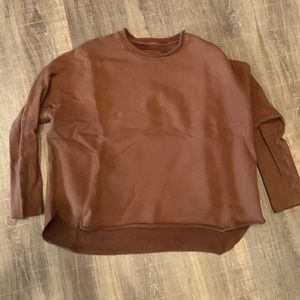 NWOT!! FRANK & EILEEN ANNA Triple Fleece Capelet in Cinnamon Brown- sz S